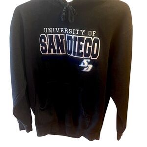University of San Diego Navy, White, and Torero Blue Heavyweight Hoodie—Medium